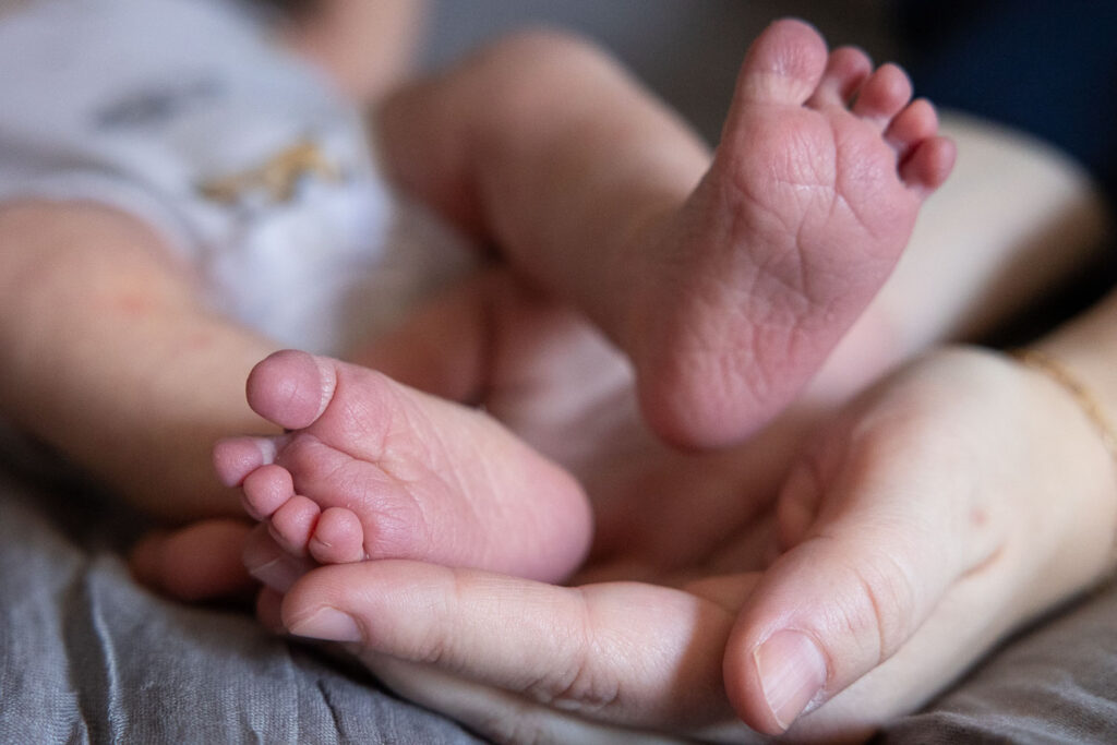 Raleigh newborn photo session at home